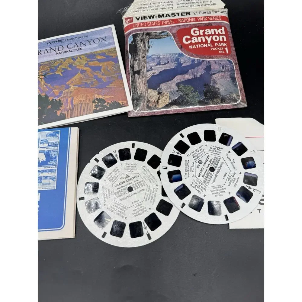 Grand Canyon National Park Set 1 3d View-Master 3 Reel Packet Complete Set